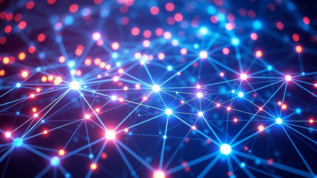 Abstract visualization of interconnected digital networks with glowing nodes and pathways, representing secure data protection infrastructure and cyber defense systems