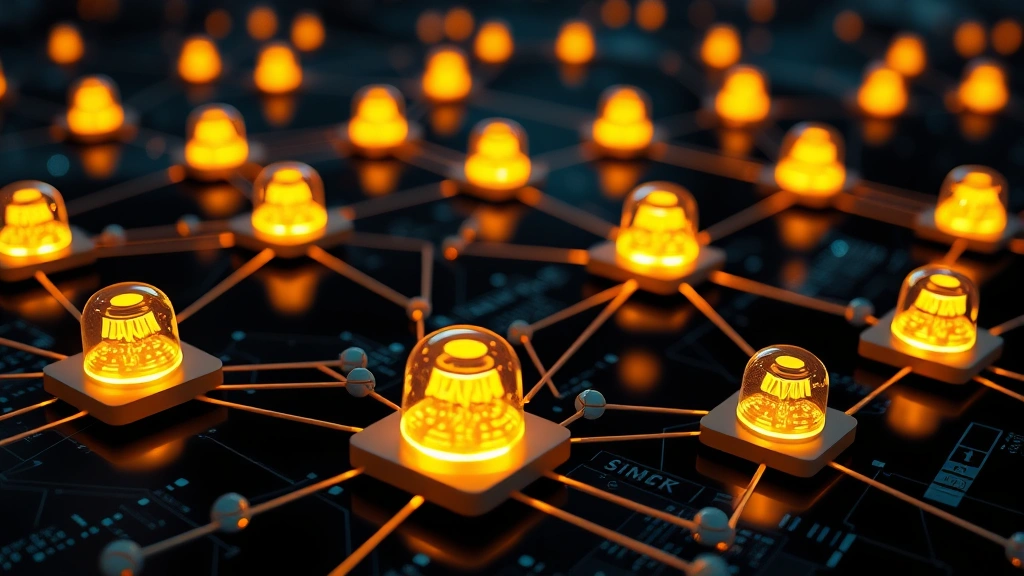 Digital representation of honeypot interaction with glowing network nodes, representing deception technology detecting unauthorized access attempts in network security infrastructure
