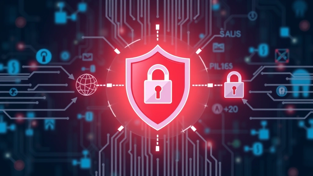 Digital security concept showing encrypted data transfer with shield and lock icons, representing secure online transaction protection technology