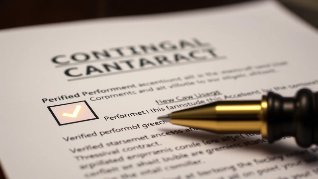 Close-up of professional contract document with digital overlay elements and glowing consent checkmarks, representing verified performer agreements and AI usage documentation in entertainment law