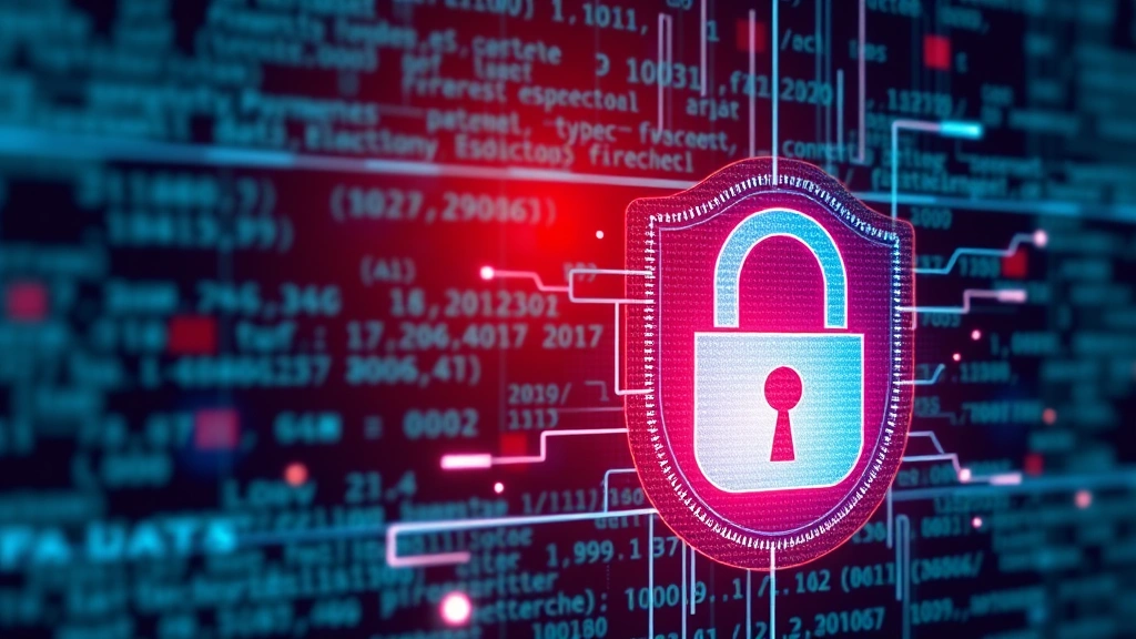 Secure digital payment and financial data protection concept showing encrypted information visualization, digital security shield protecting financial records, cybersecurity-focused imagery without visible text or code, professional photography style