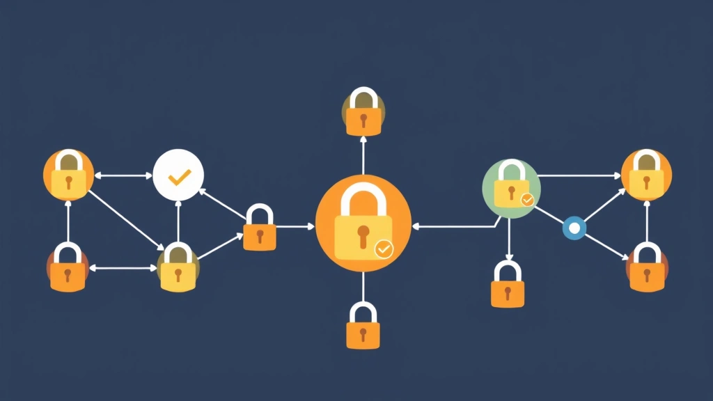 Supply chain security concept: interconnected nodes representing vendors and third-party systems with security locks and verification checkmarks, illustrating supply chain risk management and vendor assessment processes
