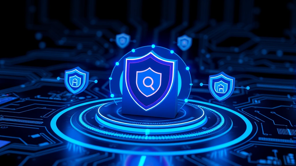 Abstract visualization of digital security layers protecting a gaming system, showing concentric circles of protection with shield symbols, photorealistic 3D rendering, dark background with blue accent lighting